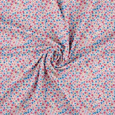 Jersey print med små forårs blomster - blomme - Billede 3