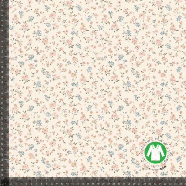 Jersey print med små minimalistiske blomster