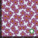 Jersey print med små retro blomster - blomme