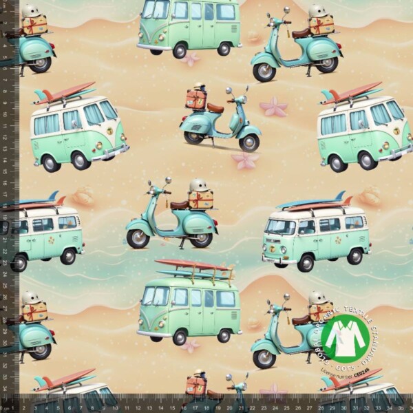 Jersey print med sommer tema 1