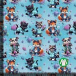 Jersey print med søde seje dyr 1