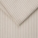 Møbelvelour rillet i perlehvid corduroy, 330 g/m², 144 cm bred