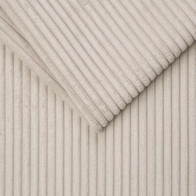 Møbelvelour rillet - Perlehvid