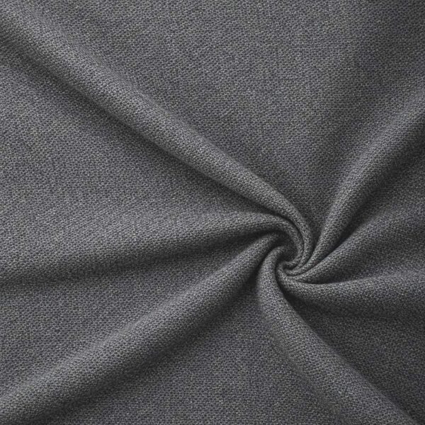 Textured upholstery fabric in anthracite laid in soft folds
