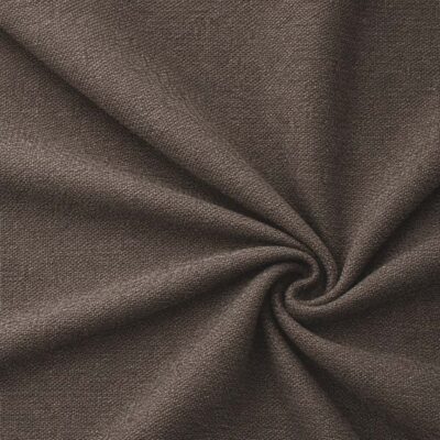 Textured upholstery fabric in greyish brown laid in soft folds