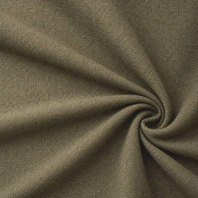 Textured upholstery fabric in olive laid in soft folds