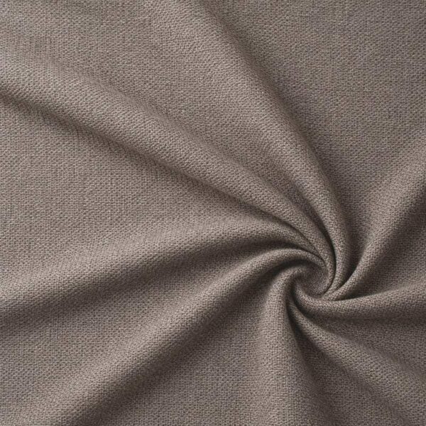 Textured upholstery fabric in taupe laid in soft folds