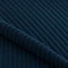 Close-up of the surface of corduroy upholstery velour in navy blue