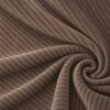 Corduroy upholstery velour in taupe laid in soft folds