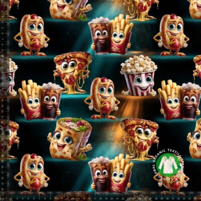 Jersey print med sjovt mad