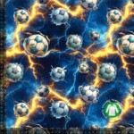 Jersey print med fodboldtema og lyn digitalprint jersey