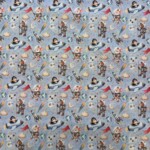 Poplin patchwork fabric with cute little animals