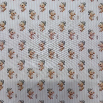 Poplin patchwork stof med små ællinger