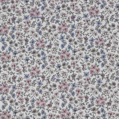 Poplin patchwork stof med flotte dusede blomster