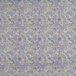 Poplin patchwork stof med lilla blomster i 100% bomuld, 145 g/m²