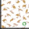 Jerseyprintti kilpikonnilla, hiekka; digiprintti puuvilla ja lycra