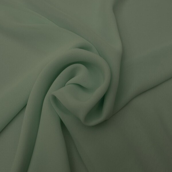 Chiffon dusty green in 100% polyester, 80 g/m², 145-150 cm wide