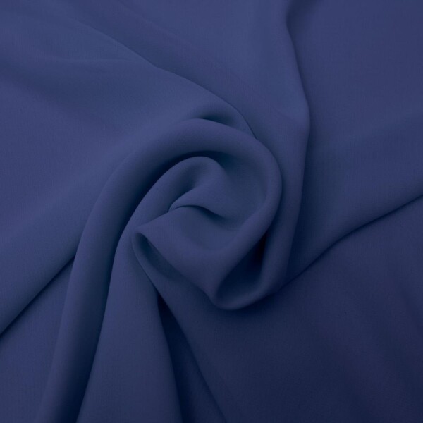 Chiffon - blå i 100% polyester, 80 g/m², 145-150 cm bred