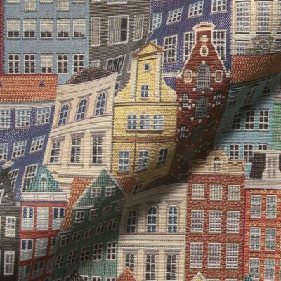 Gobelin med kanal huse