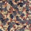 Gobelin with hens 3 jacquard woven fabric 140 cm wide