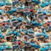 Digitalprint jersey stof med monstertrucks til børnetøj