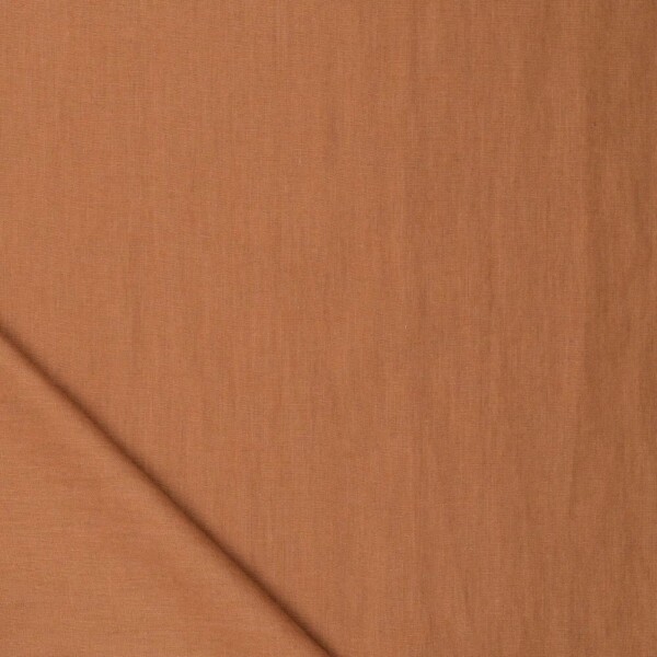 Detail of texture in lightweight Linen Russet Brown