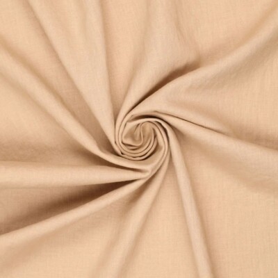 Let hør Sand Brown 100% hør 165 g/m² 130 cm