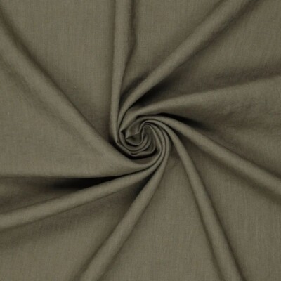 Lightweight linen Dark Olive Green in 100% linen, 165 g/m²