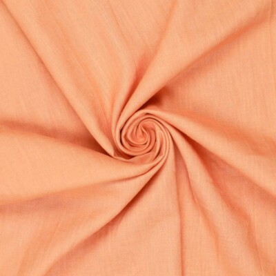 Let hør Orange i 100% hør, 165 g/m² og 130 cm bredde