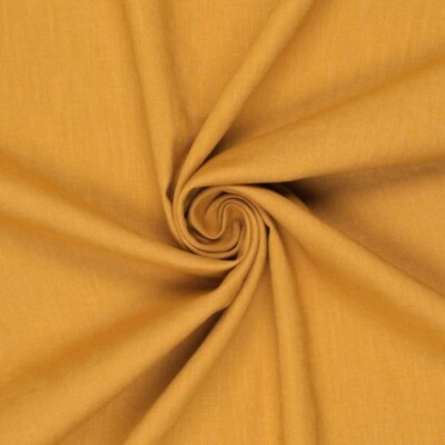 Let hør Ochre Yellow i 100% hør, 165 g/m² og 130 cm bredde