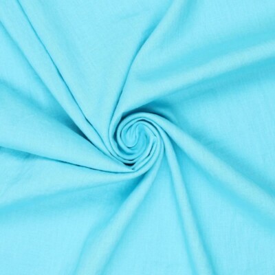 Let hør Bright Blue 100% hør 165 g/m² 130 cm