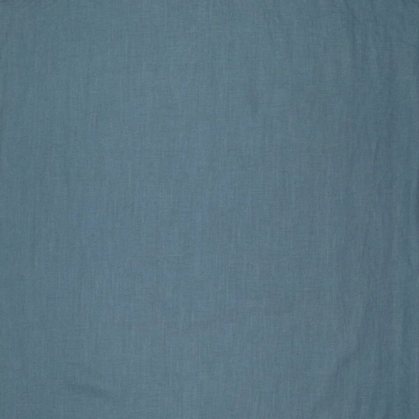 Vævet let hør Petrol Blue struktur close-up