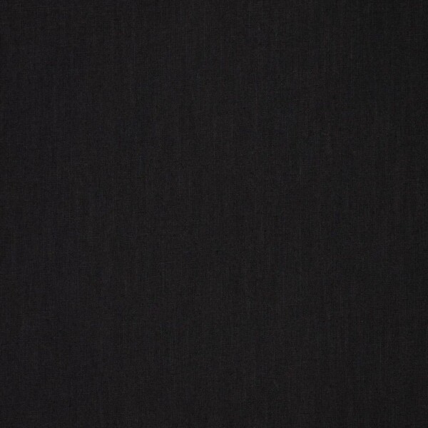 Sort let hør vævet metervare 165 g/m²