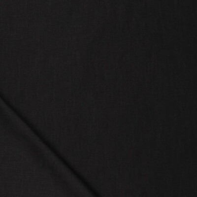 Let hør i sort til gardiner og interiør 130 cm bred