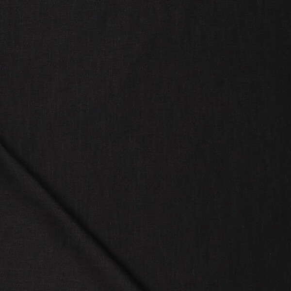 Let hør i sort til gardiner og interiør 130 cm bred