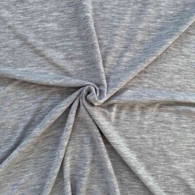 Merino wool jersey gråmeleret 1 i 100% merinould 190 g/m²