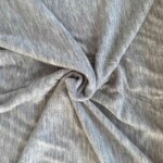 Merino wool jersey gråmeleret 2 i 100% merinould 190 g/m²