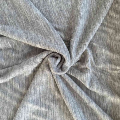 Merino wool jersey gråmeleret 2 i 100% merinould 190 g/m²