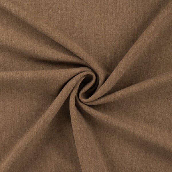 Wooltouch Brown Melange fast stof i brun melange