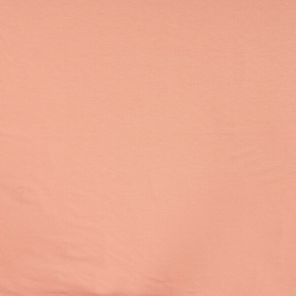 Ensfarvet viscose jersey Dusty Salmon varm nuance