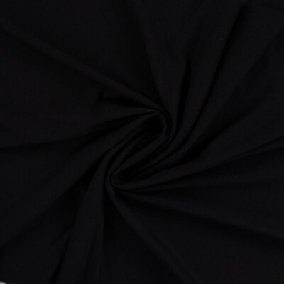 Viscose Jersey Black in 95% viscose and 5% lycra, 220 g/m²