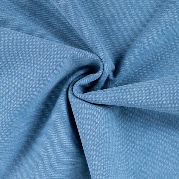 Waxed Canvas Lapis Blue fabric by the metre 230 g/m² 140 cm