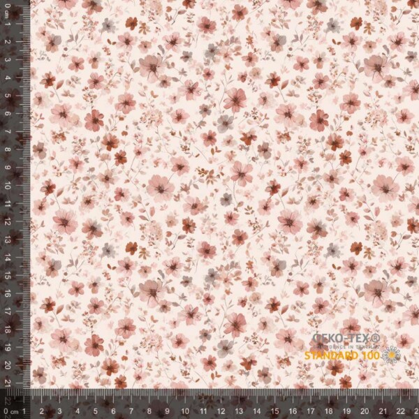 beige brown small flowers measurement