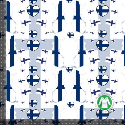 Jersey print med Finland tema digitalprint jersey 220 g/m² 160 cm