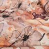 Detalje af bambus jersey med elegante blomster print i brun
