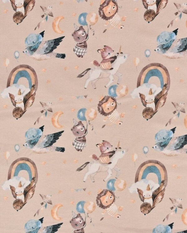 Sweet kids theme sand digital print jersey 200 g/m²
