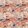 Bambus print med elegante blomster i brun - digitalprint bambus jersey