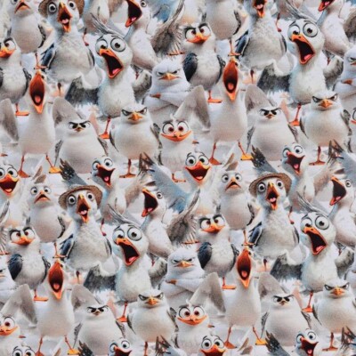 Jersey print med sjove måger