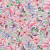 Bambus print jersey med abstrakte blomster i rosa nuancer