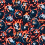 Jersey print med fodbold tema blå digitalprint jersey 200 g/m²